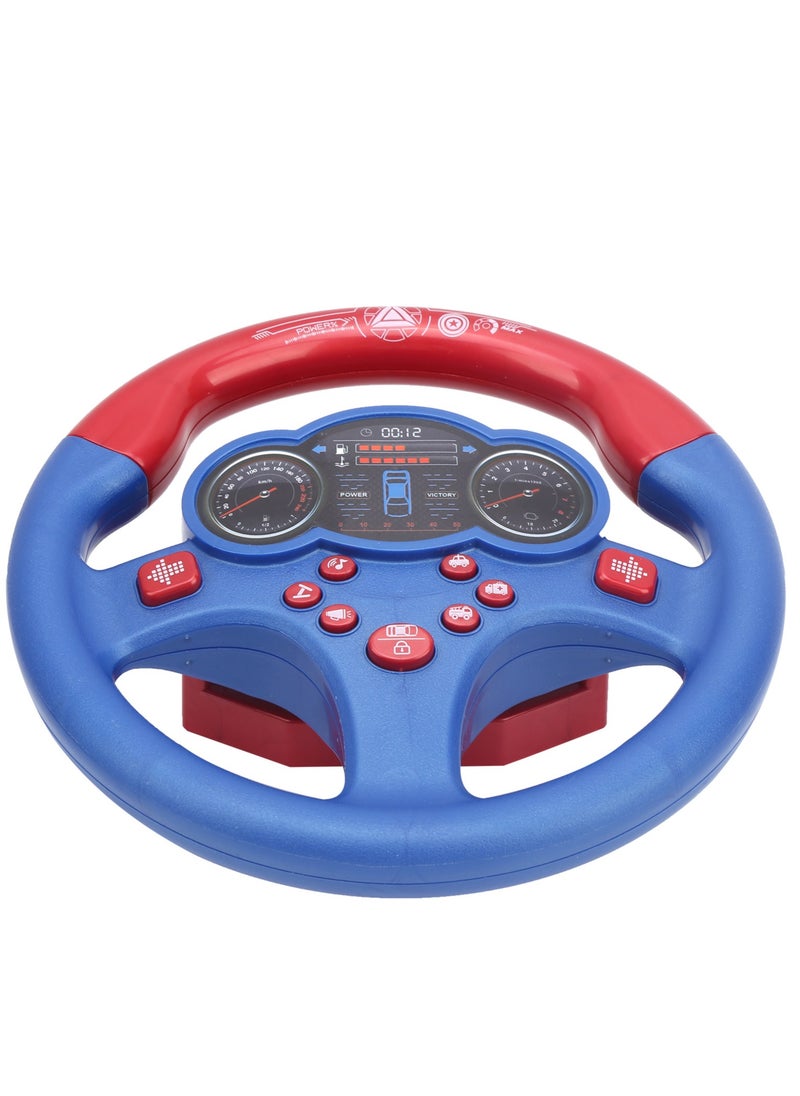 Velaurs Children's toy simulation car steering wheel with music  - Image 1