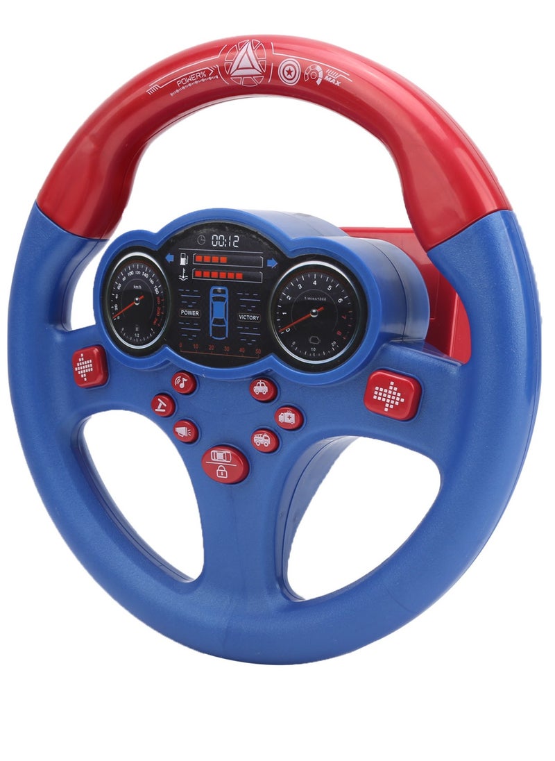 Velaurs Children's toy simulation car steering wheel with music  - Image 3