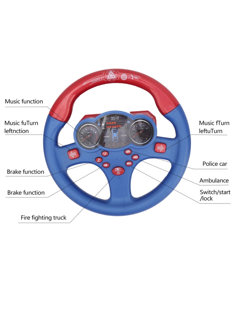 Velaurs Children's toy simulation car steering wheel with music  - Image 5
