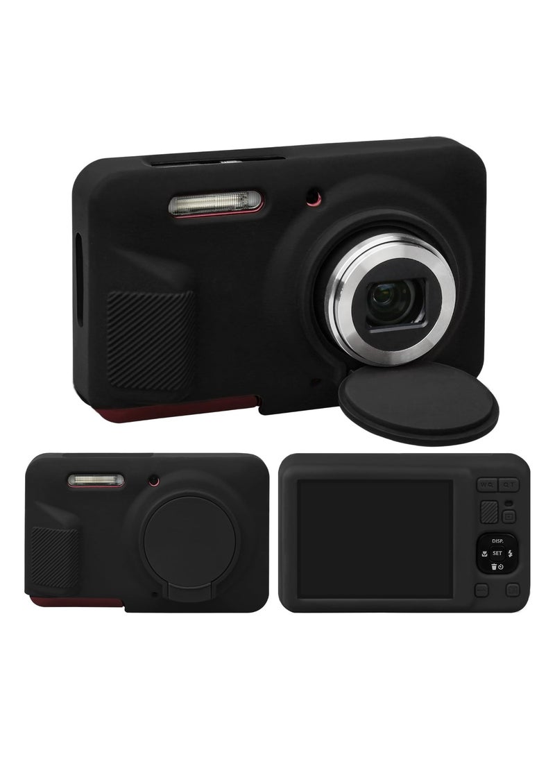 Silicone Case for KODAK PIXPRO FZ55 Digital Camera Soft Lightweight Protective Case Cover with Removable Lens Cover for KODAK FZ55 Accessories (Black) - Image 1
