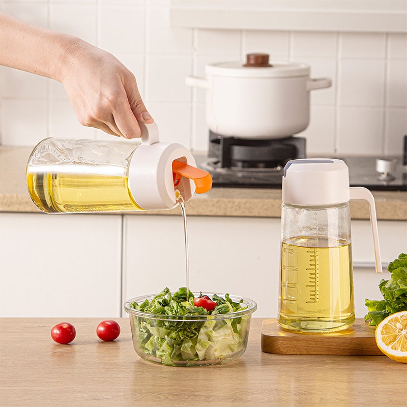 Longstar Mofeng Series 680ml Automatic Oil Dispenser, Soda-Lime Glass, Automatic Opening Lid, Drip & Leak Proof - Image 4