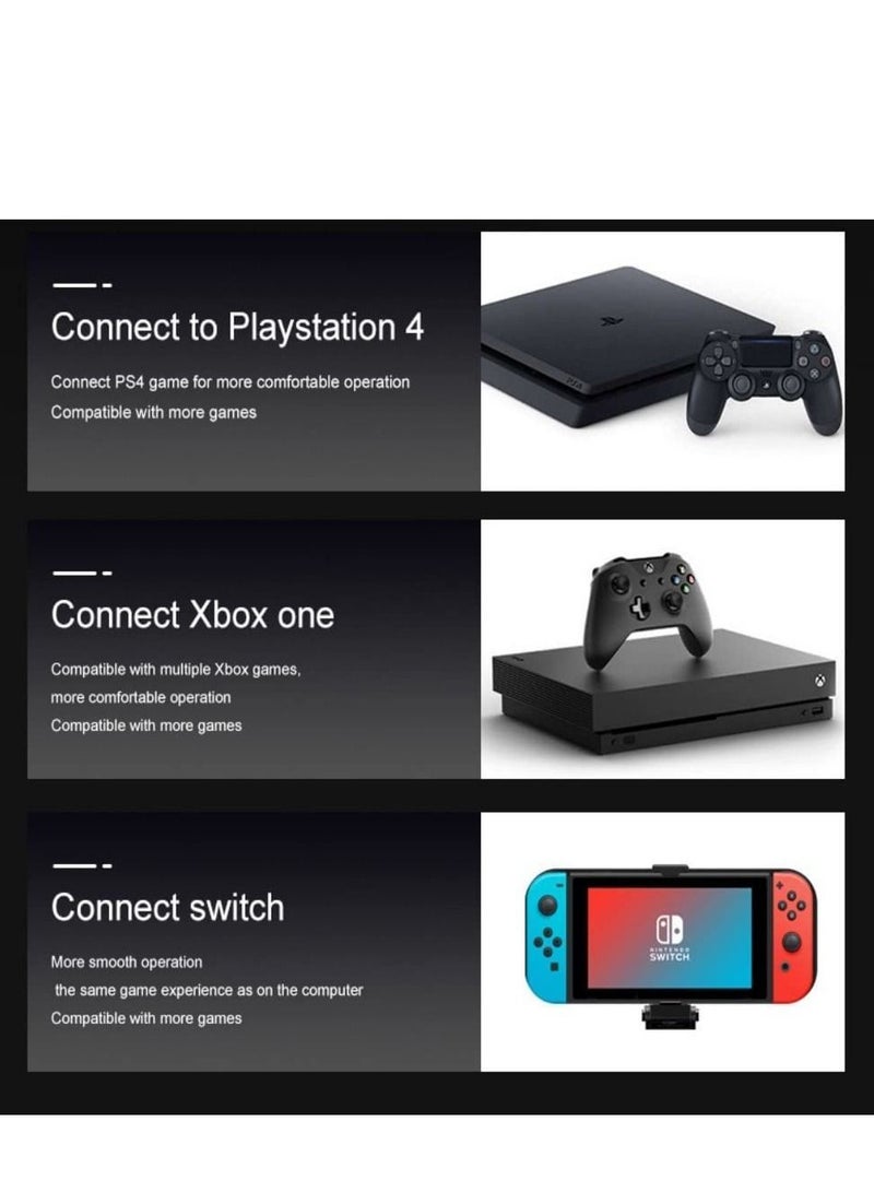 محول مفاتيح الفأرة DMG، لوحة Type-C USB، LED، تحويل ينطبق على PS4، Xbox One و 360 نينتندو، PS3(أسود) - Image 5