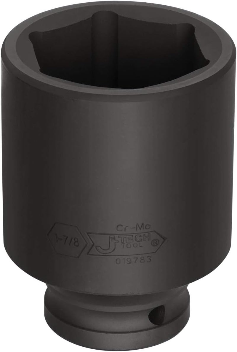 Jetech 3/4 Inch Drive 1-7/8 Inch Deep Impact Socket, Made with Heat-Treated Chrome Molybdenum Alloy Steel, 6-Point Design, SAE - Image 2