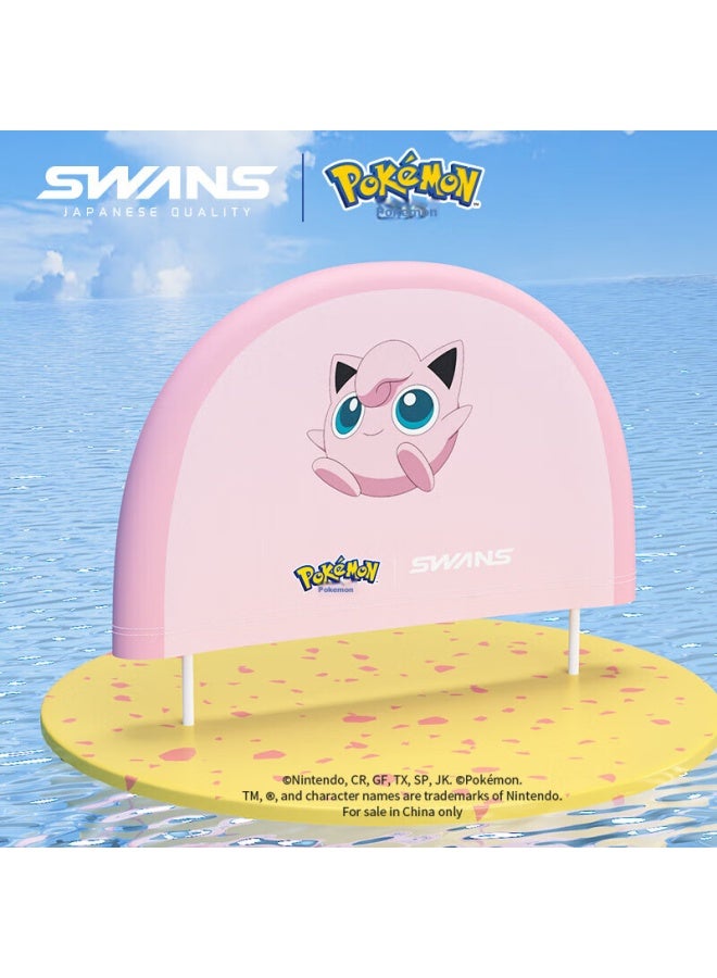 Speed Vision Suan Shiyong Swimming Cap For Children, Pokemon-style Ear Protection, Comfortable Waterproof Long Hair Special, Non-binding, 105, Pink, Small - Image 1