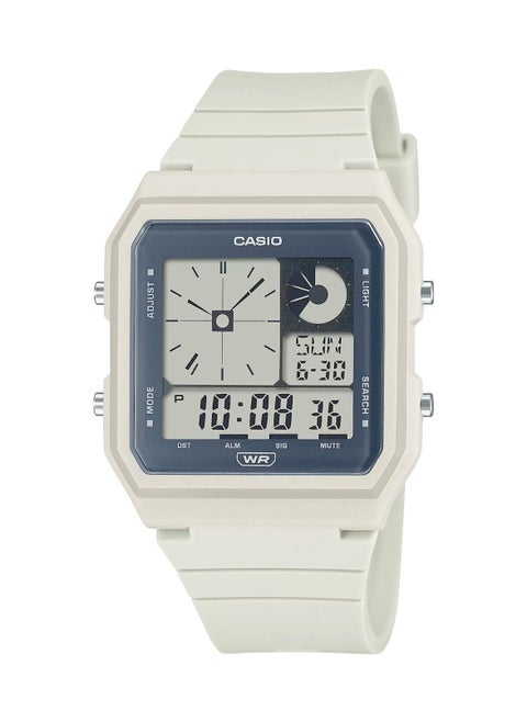 Retro Vintage Series Twin graph Digital Grey Resin Band Watch For Women LF-20W-8A