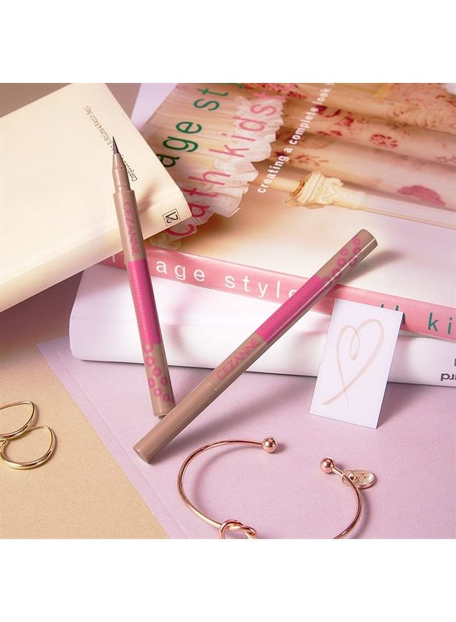 cezanne 20 Eyeliner for Drawing, Greige for Shadows, 0.02 fl oz (0.6 ml), Highlight Twine Liquid Eyeliner - Image 3