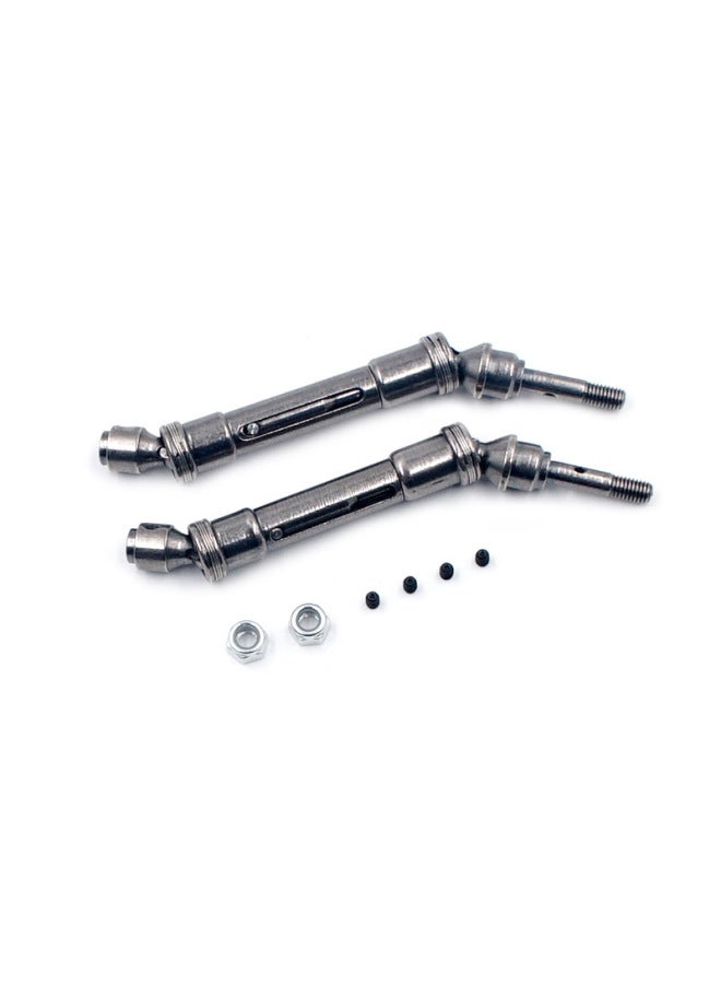 TRAXXAS Huanqi 727 Mountain Mouse Short Card Accessories SLASH Dead Mouse CVD Metal Front And Rear Universal Drive Shafts-Color:Front Drive Shaft 2PCs  - Image 1