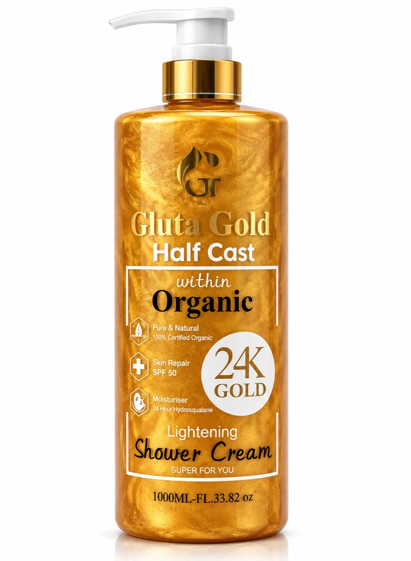 Gluta Gold Half Cast Within Organic 24K Gold Lightening Shower - Image 1