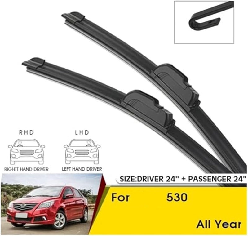QASULER Car Front Wiper Blades for Lifan 530 - Image 5