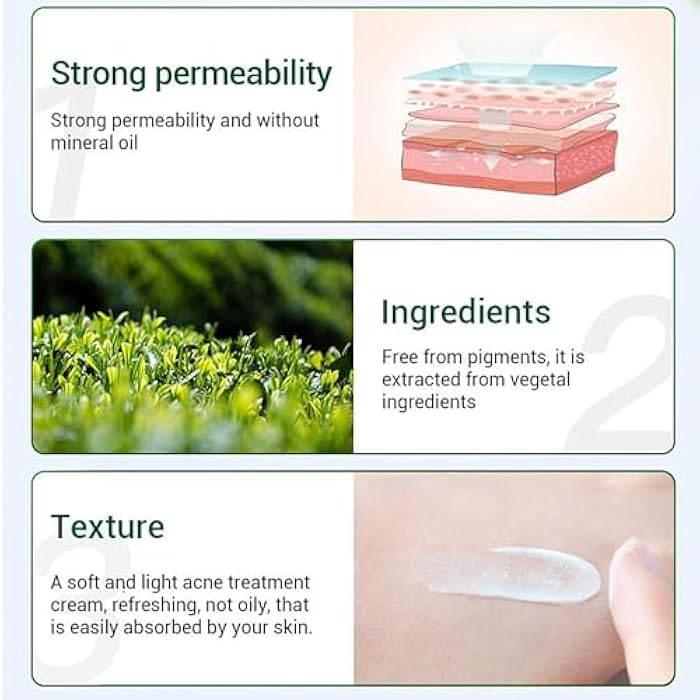 Grospe Tea Tree Cream Face Moisturizer for Oily Skin, Tea Tree Oil for Acne, Moisturizing Face Cream for Women & Men, Tea Tree Oil for Skin For All Skin Types 0.71 fl.oz - Image 2