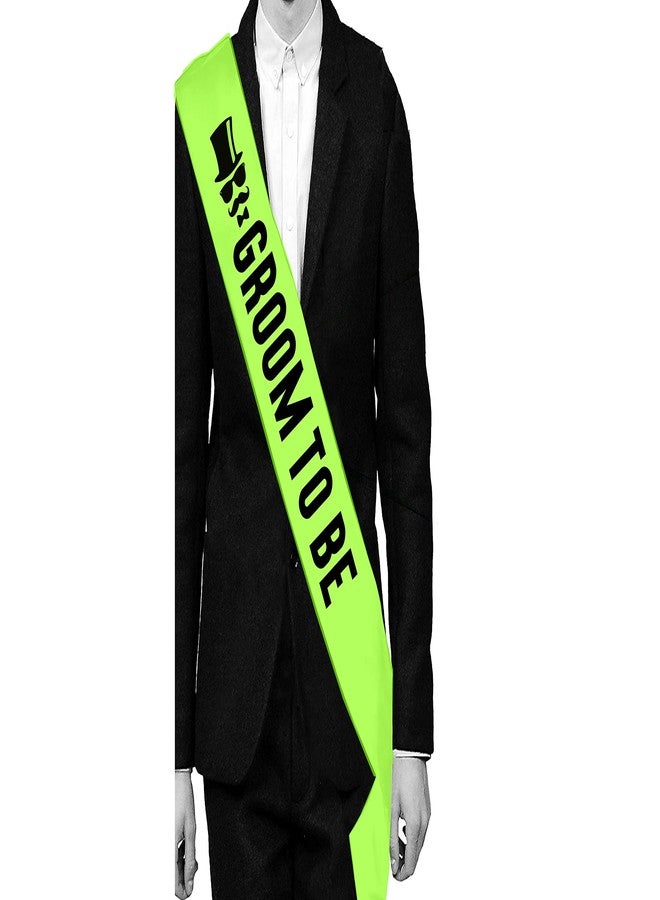 وشاح العريس من هوبوبس لتزيين الحفلات (أخضر نيون)