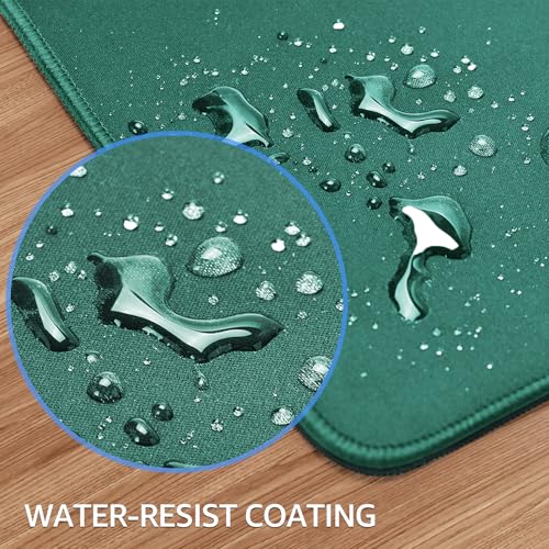 KTRIO Large Gaming Mouse Pad with Stitched Edges, Extended Mousepad with Superior Micro-Weave Cloth, Non-Slip Base, Water Resist Keyboard Pad for Gamer, Office & Home, 31.5x15.7in, Forest Green - Image 5