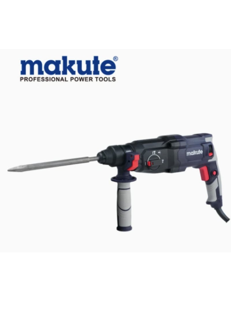 makute Makute 900W Electric Hammer Drill 900rpm 26mm Chuck Size Variable Speed 360° Rotatable Handle  Adjustable Drill Head for Home and Professional Construction Tasks (HD900)  - Image 2