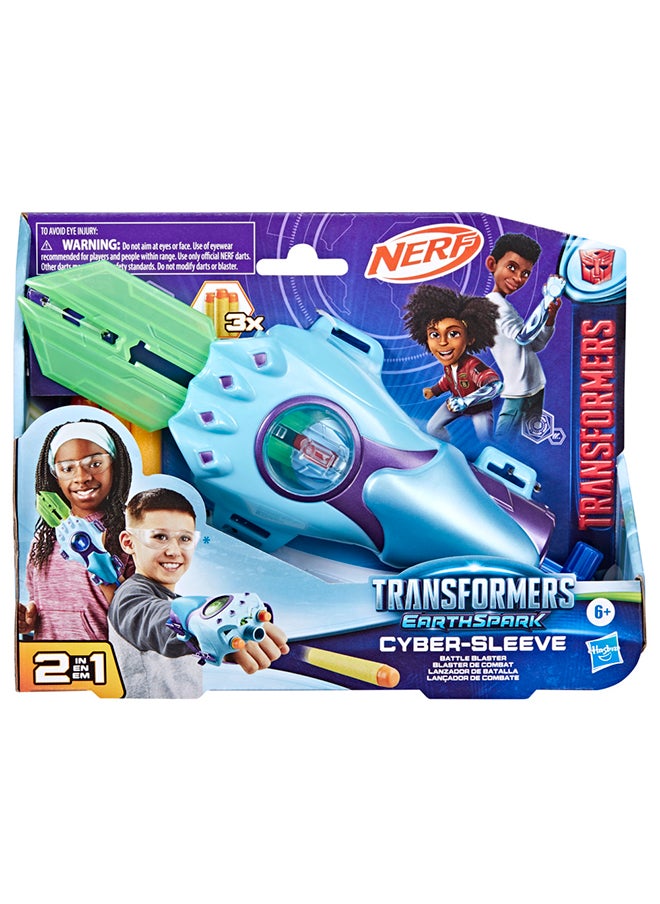 HASBRO - TRANSFORMERS Transformers EarthSpark Cyber-Sleeve Battle Blaster with 3 Nerf Darts and Cyber-Sword, Interactive Role Play Toys for Boys and Girls Ages 6 and Up  - Image 2