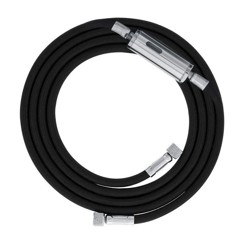 Master Airbrush Premium 10 Foot Nylon Braided Airbrush Hose with Inline Moisture Trap Filter - 1/8" BSP Air Brush Adapter Fitting Connectors on Both Ends (Hose color may vary) - Image 1