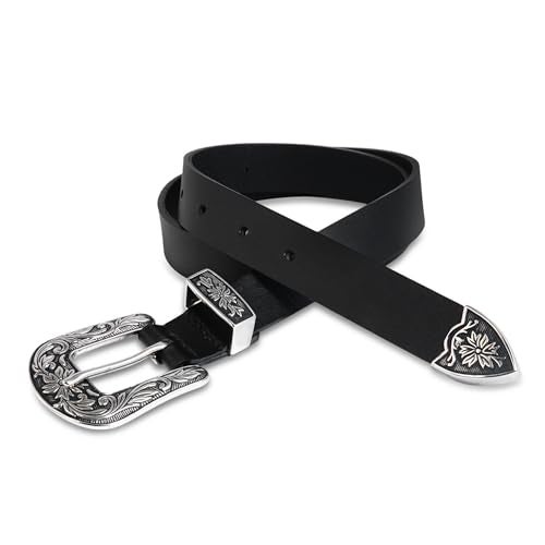 trysco®, Pure Genuine Leather, Girls/Women Multi Purpose Belt (Waist Size -34") (width 23MM) (Black) - Image 4