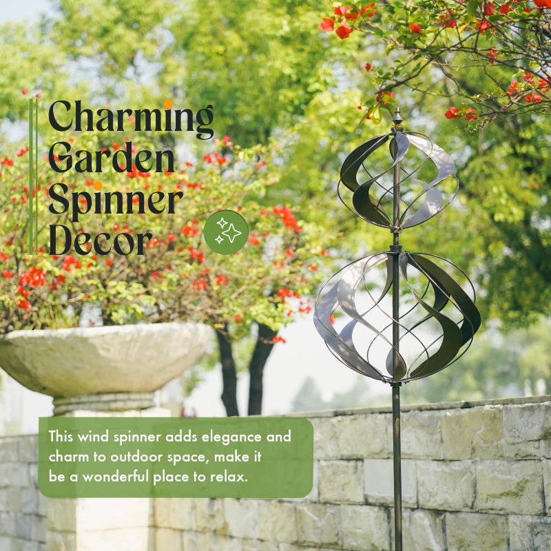 Winwindspinner Wind Spinners Outdoor Metal - Large Kinetic Wind Spinner for Yard Garden, Windmills Lawn Ornament DÃ©cor for Lawn Patio (Height 84") - Image 2