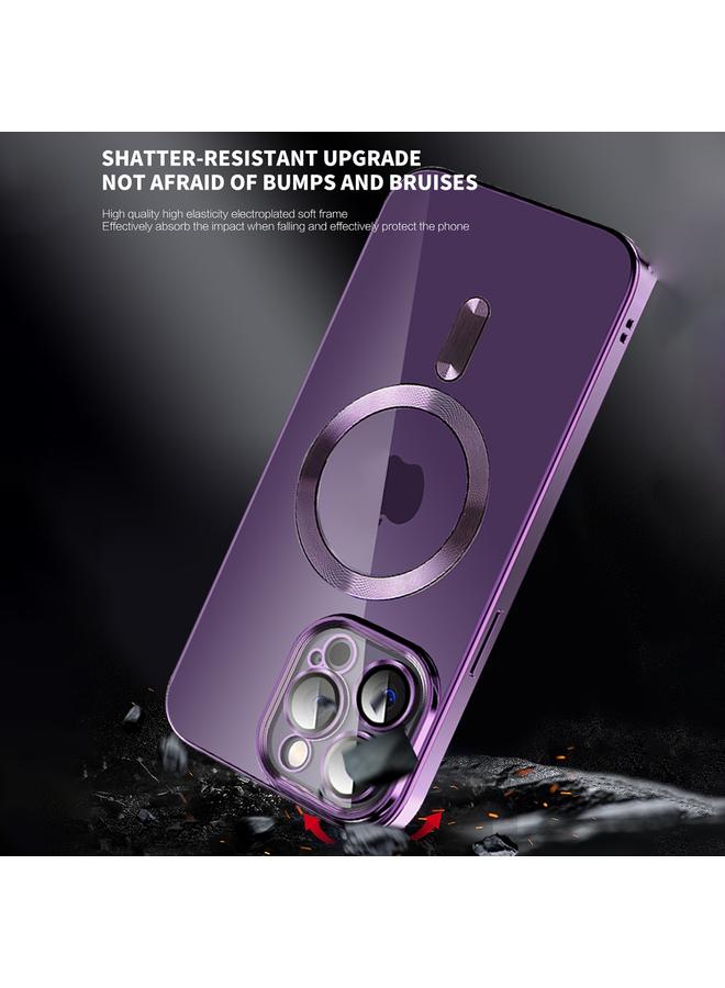 Zaboon Case For iPhone 12 Pro CD Texture Plating TPU MagSafe Phone Case with Lens Film - Image 4