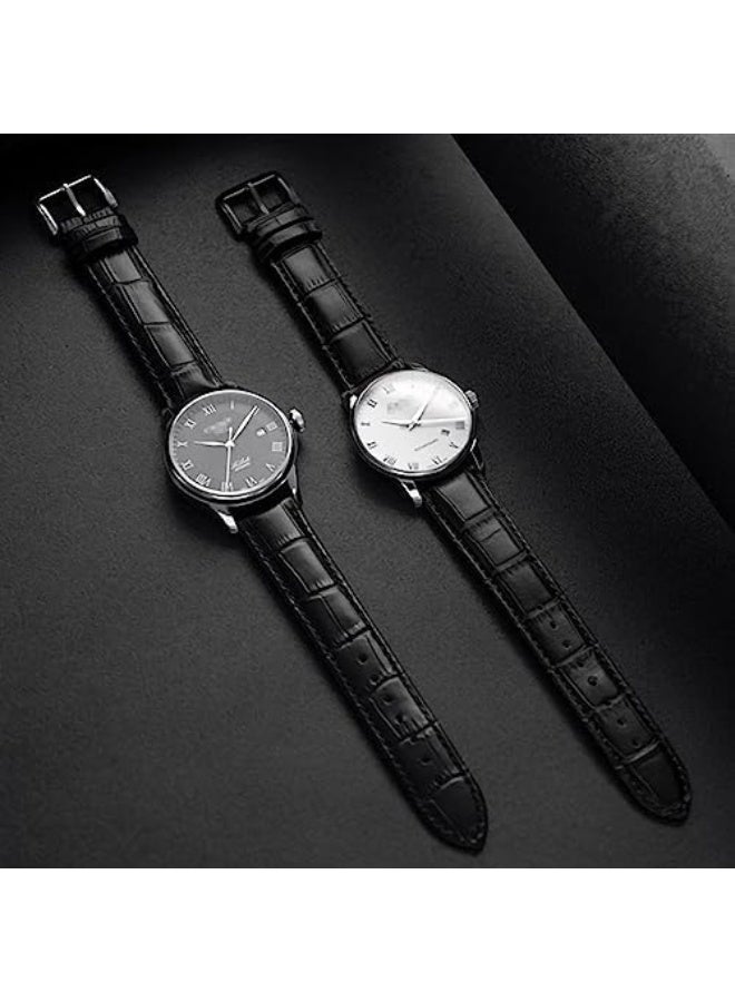 Genuine Leather Alligator Grain Watch Band Women Men Quick Release Bands Vintage Classic Wristbands Replacement Strap for 18mm 19mm 20mm 21mm 22mm 24mm - Image 2