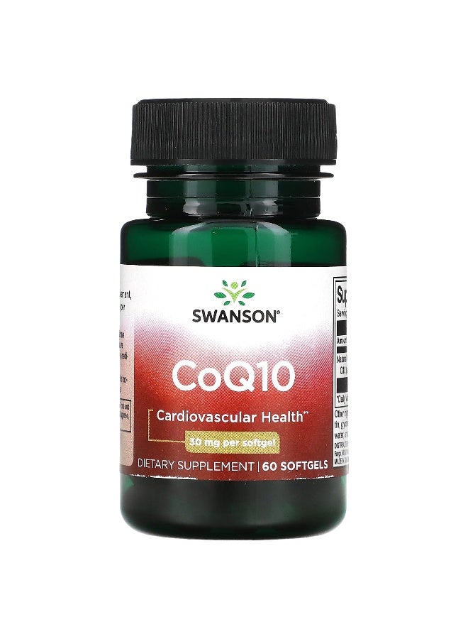 SWANSON Swanson, CoQ10, 30 mg, 60 Softgels 