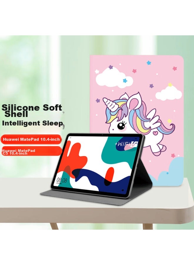 Sehan Shihan Compatible With Huawei Matepad 10.4 Protective Case For 21 Models, Joy Edition, Student Office Cartoon Cute Slim Full Coverage Smart Sleep/wake Anti-drop Cover - Image 1