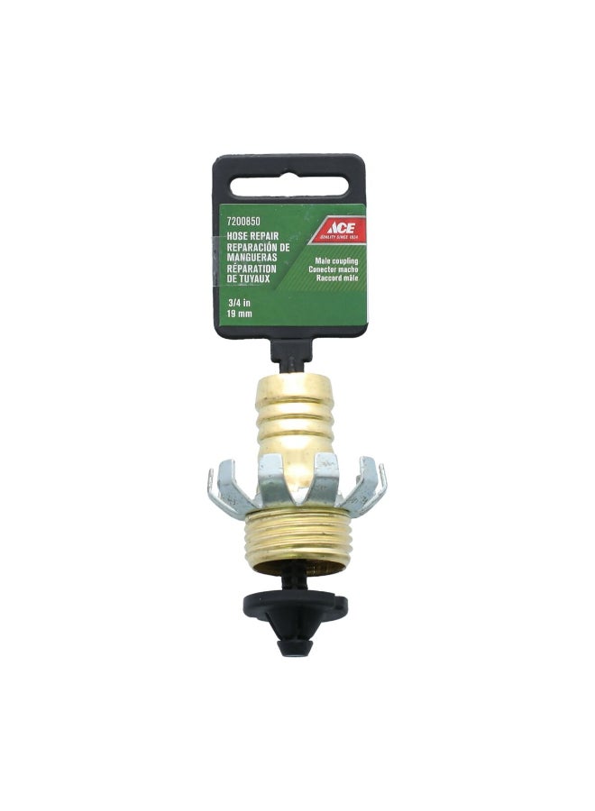 ACE 3/4inch Male Clinch Hose Connector Gold and Silver 11.938 x 3.302 x 3.81 cm JY0850