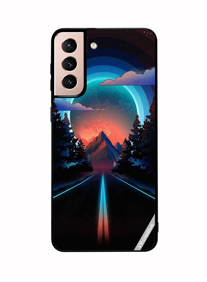 VR CREATIVE Protective Case Cover For Samsung Galaxy S21 5G Road To Paradise Design Multicolour - Image 1