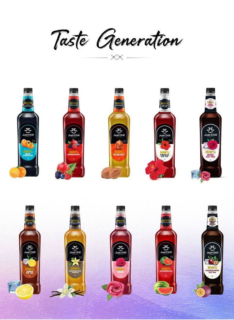 Just Chill Drinks Co. - Grenadine Syrup Made From 100% Real Fruit Extract 1 Litre - Image 1