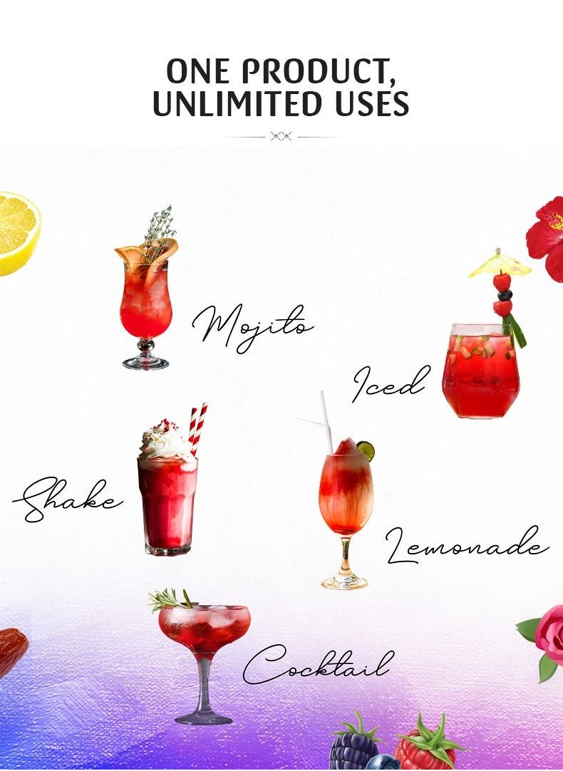 Just Chill Drinks Co. - Grenadine Syrup Made From 100% Real Fruit Extract 1 Litre - Image 1