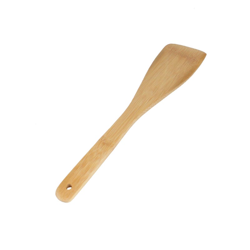BambooMN Bamboo ServingCooking Utensils  B18  Angled SpatulaPaddle  5 Pieces