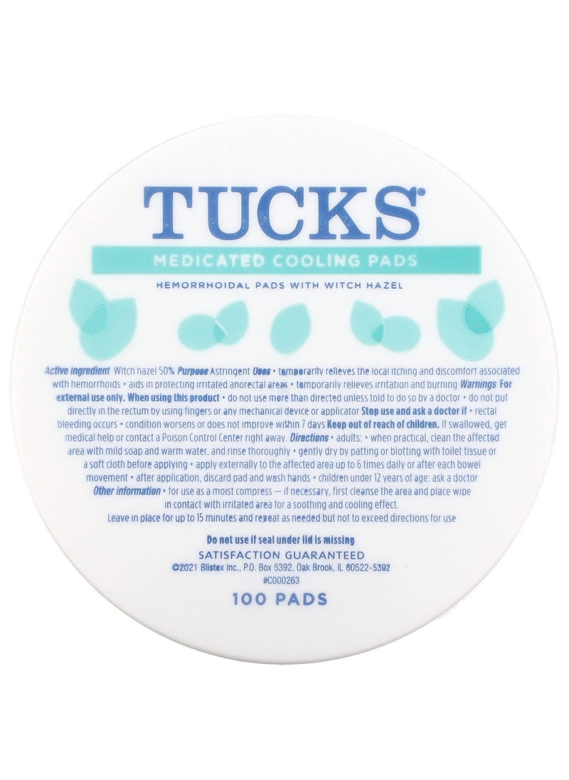 Tucks - Medicated Cooling Pads, 100 Pads - Image 1