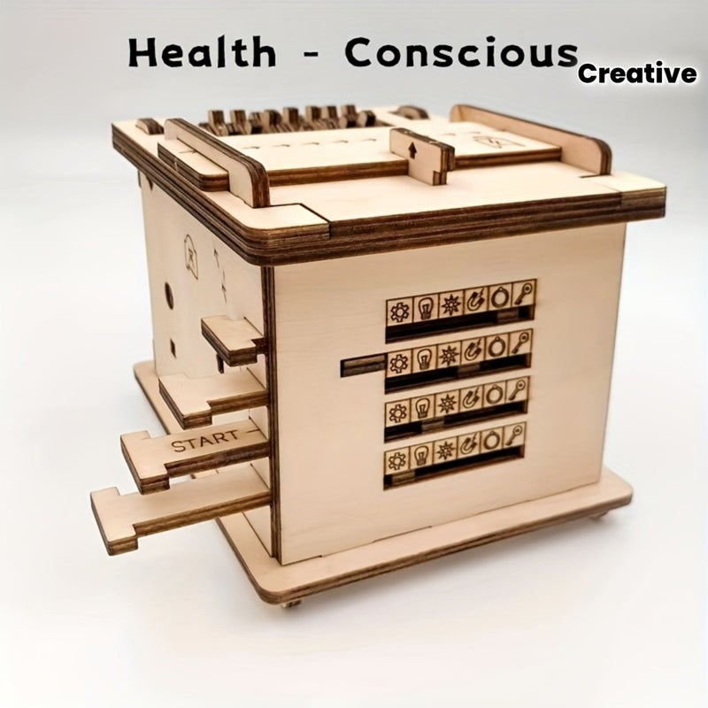 Quantum Physics Escape Room 3D Puzzle Brain Teaser DIY Yellow Model - Image 1