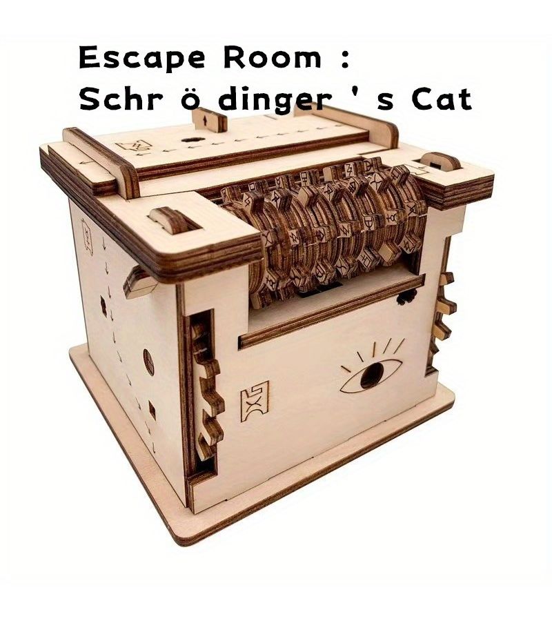 Quantum Physics Escape Room 3D Puzzle Brain Teaser DIY Yellow Model - Image 3