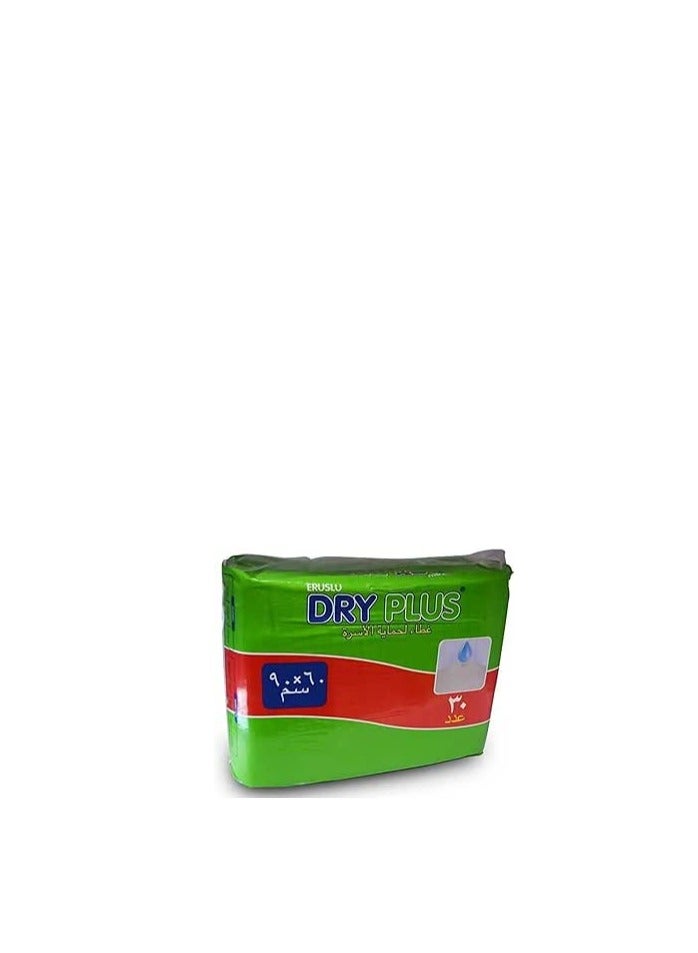 Dry Plus Dry Plus Adult Inner Diapers - Size 60 x 90 cm - 2 Packs (2 x 30 Pieces) - Superior Protection for Surfaces and Sleep - Highly Absorbent Mattresses for the Elderly and Patients