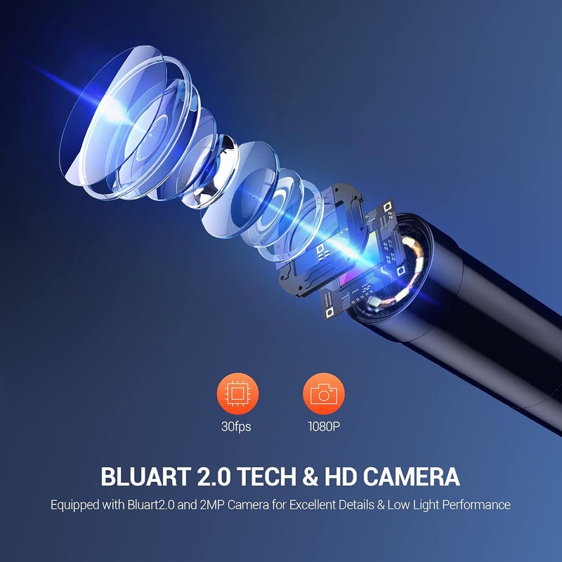 DEPSTECH 5.5mm Industrial Endoscope, 1080P Digital Borescope Inspection Camera with 4.3" Screen, IP67 Waterproof Snake Camera with Lights,16.5FT Semi-Rigid Cable, 32GB Card &Photo Capture,Helpful Tool - Image 5