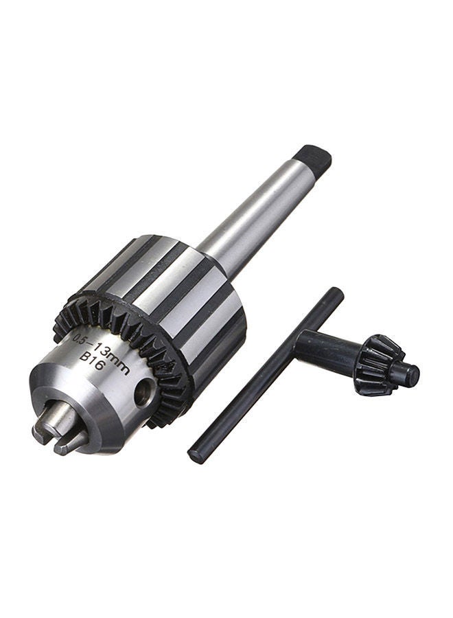 NIBEMINENT Mini Carbide Steel Self Tighten Lathe Drill Chuck Silver/Black - Image 1