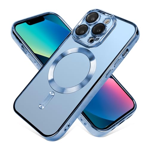 ZIYE Magnetic Case Made for iPhone 13 Pro Max 6.7 Inch [Compatible with MagSafe] Soft TPU Phone Phone Cover with Full Camera Lens Anti-Scratch Protection Slim Phone Case for Women Men, Light Blue - Image 3