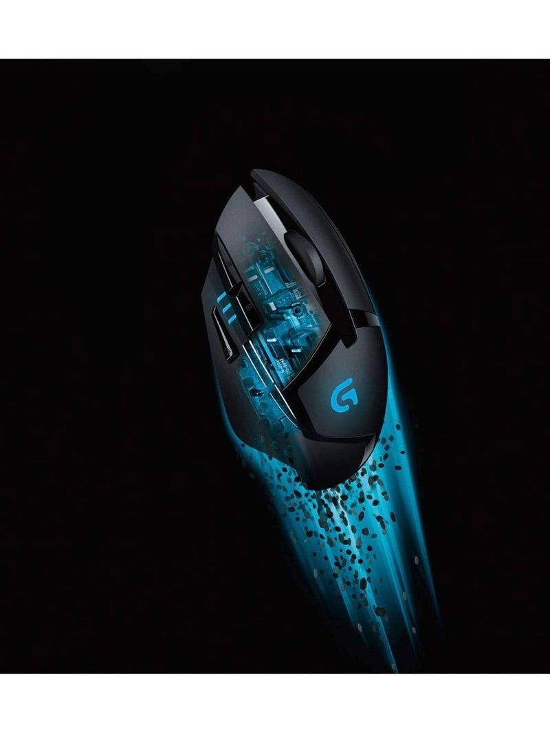 Logitech G402 Hyperion Fury Wired Gaming Mouse, 4,000 DPI, Lightweight, 8 Programmable Buttons, DPI Switch Button, Compatible with PC/Mac - Black
