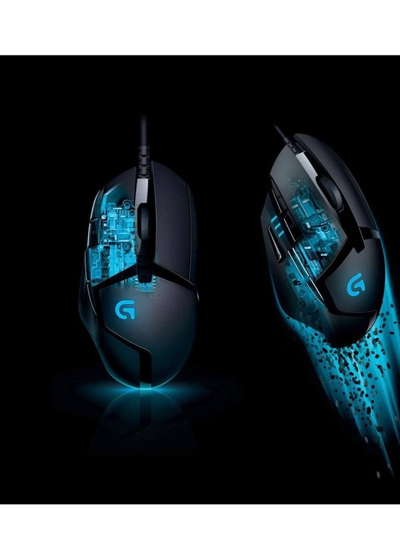 Logitech G402 Hyperion Fury Wired Gaming Mouse, 4,000 DPI, Lightweight, 8 Programmable Buttons, DPI Switch Button, Compatible with PC/Mac - Black
