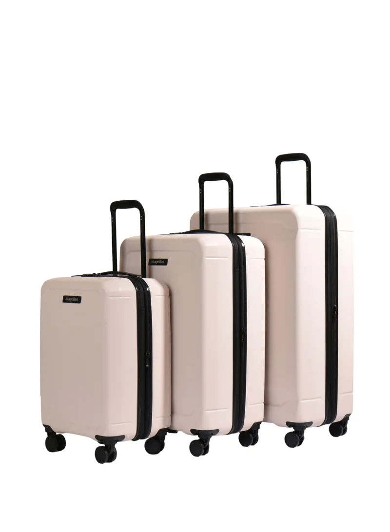 Magellan Magellan ABS+PC 3-Piece Trolley Set BXO117/3P – 20/24/28 Inch, 4-Wheel Spinner, TSA Lock, Expandable Luggage
