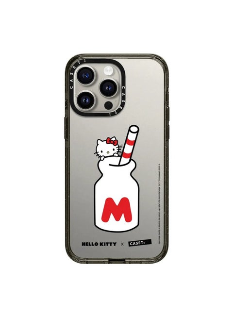 CASETi Joint Hellokitty Shell Chain KT Cat Phone Case For Iphone16ProMax For Iphone 15pl-Colour:Fy Single Kt Cat Bottle Original Black Frame-Applicable Model:For Iphone15ProMax