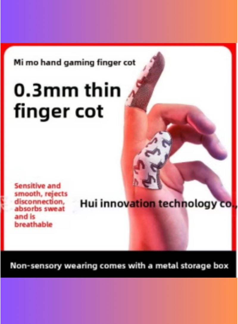 Memo 2 Silver-Gray Gaming Finger Gloves with Durable Metal Storage Box – Perfect for PUBG, Free Fire, Call of Duty Mobile, Fortnite & Other Mobile Games - Image 3