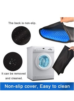 Genzy Gel Seat Cushion, Cooling Thick Big Breathable Honeycomb Design Absorbs Pressure Points Seat Cushion with Non-Slip Cover for Office Chair Home Cars Wheelchair, Blue  - Image 5