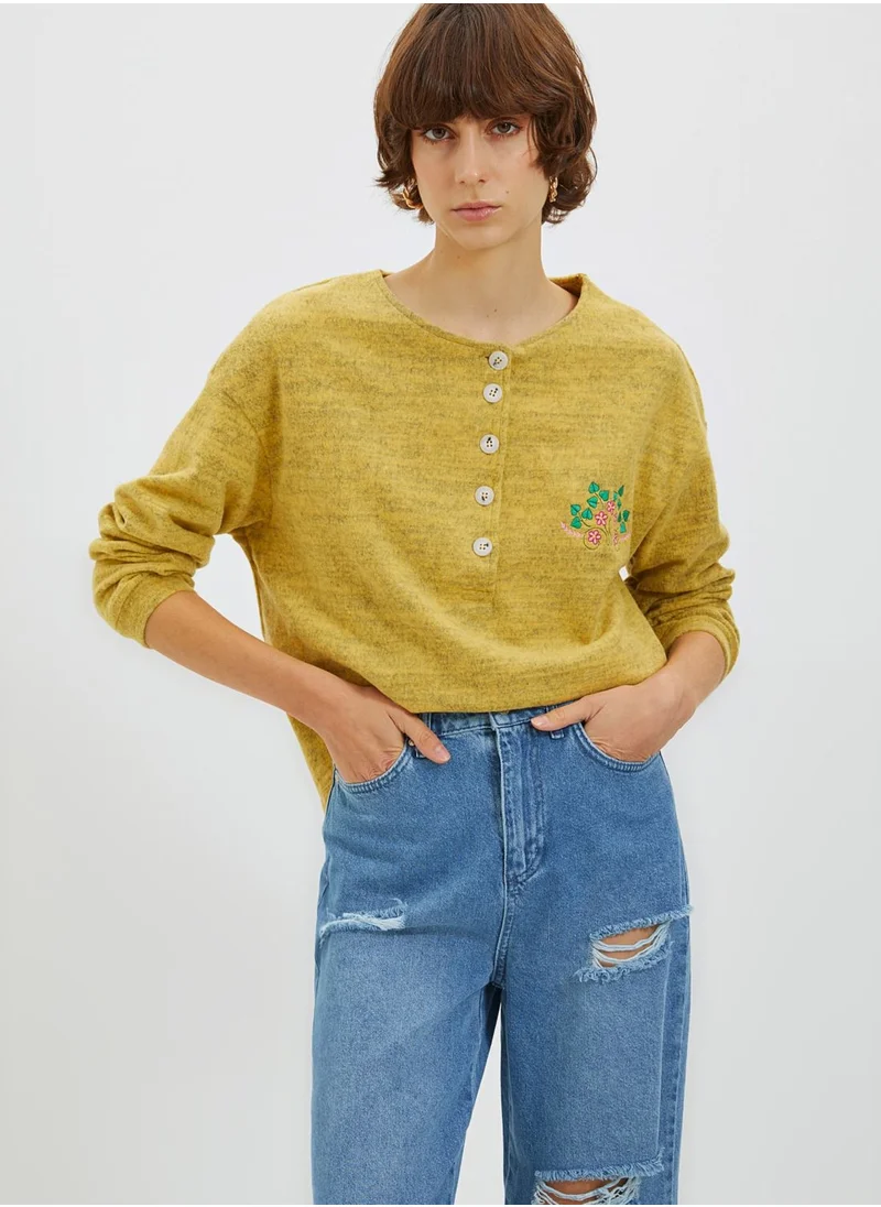 trendyol Crew Neck Knitted Sweatshirt