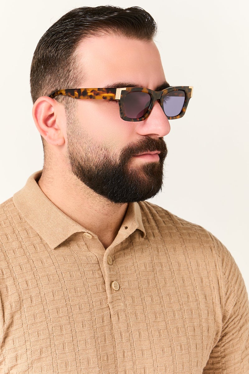 Palm Angels Men PERI101 UV Protection Square Sunglasses, Multicolor - Image 2