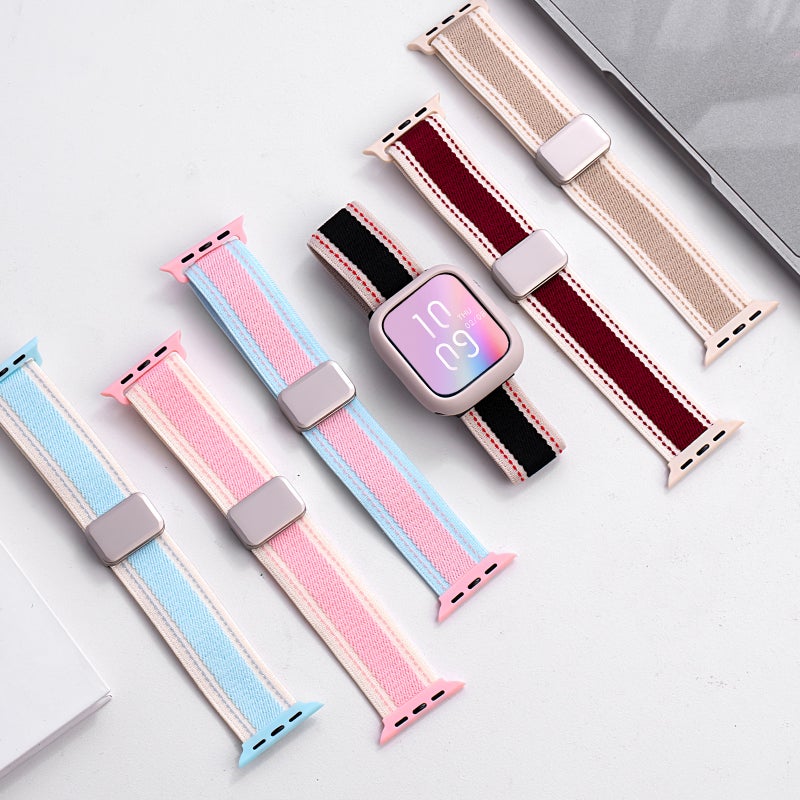 Nylon Woven Apple Watch Strap with Magnetic Buckle for Apple Watch Series 1-9/S10/S11 - Image 1