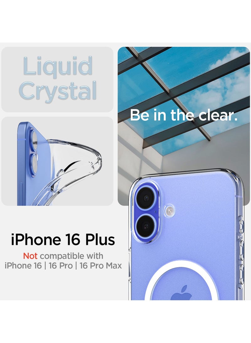 Spigen Liquid Crystal MagFit for iPhone 16 PLUS Case Cover with MagSafe (2024) - Crystal Clear - Image 2