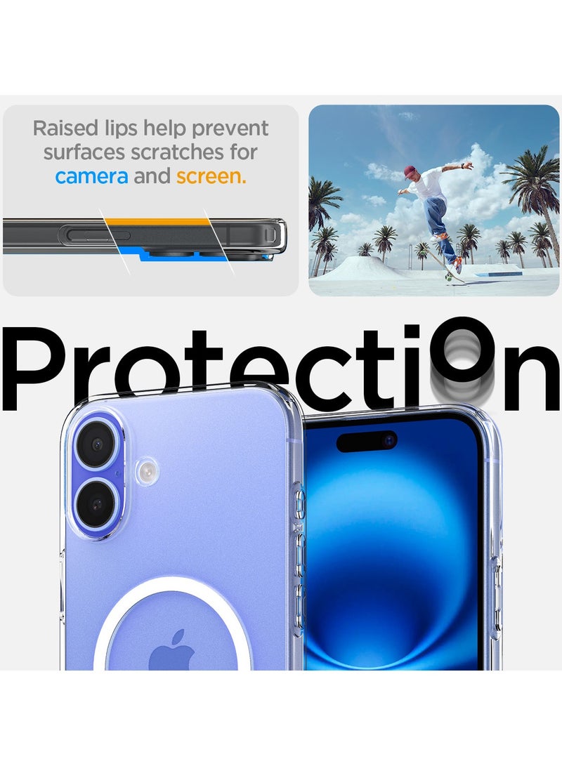 Spigen Liquid Crystal MagFit for iPhone 16 PLUS Case Cover with MagSafe (2024) - Crystal Clear - Image 4