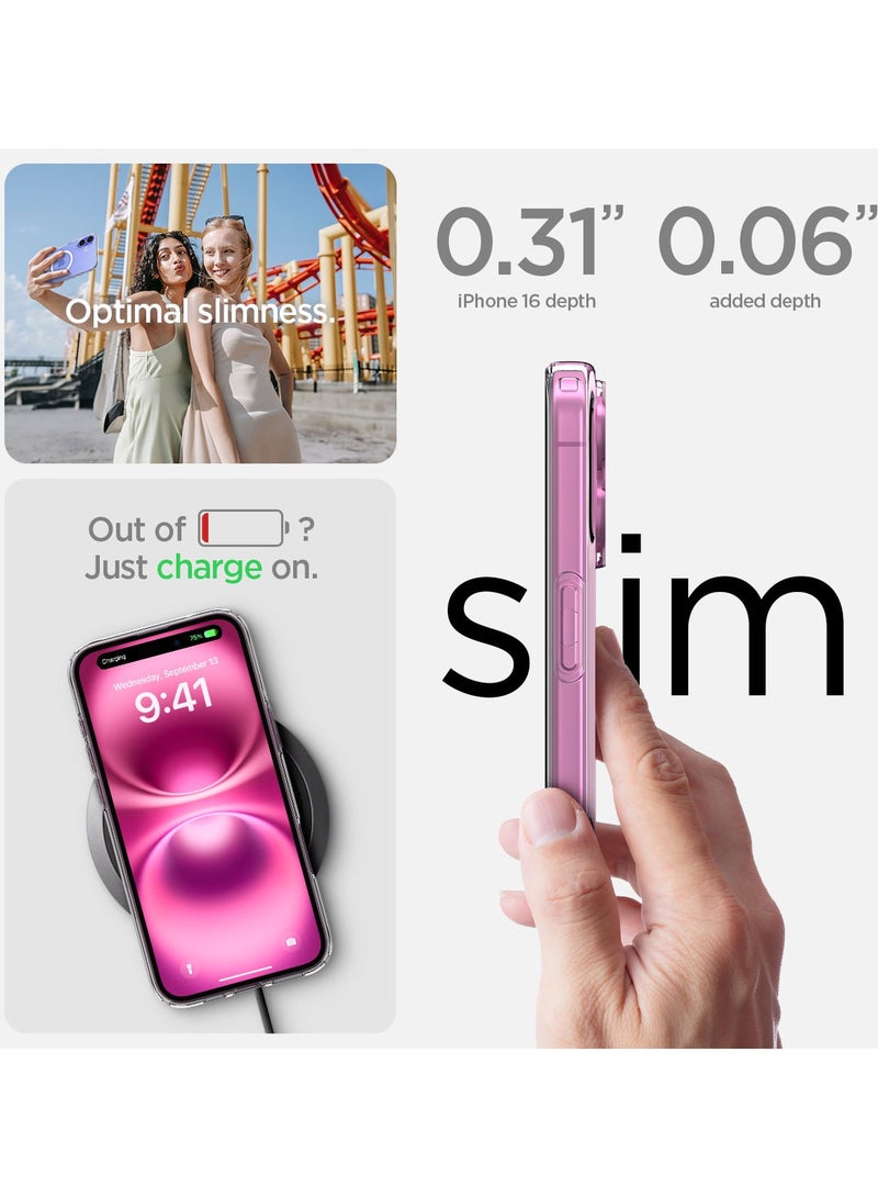 Spigen Liquid Crystal MagFit for iPhone 16 PLUS Case Cover with MagSafe (2024) - Crystal Clear - Image 5
