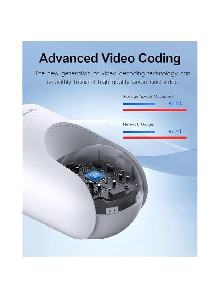 Tecno 2 K Security Camera 2 C Indoor Wifi Security Camera With Night Vision 2 C Cloud Storage For Baby Monitor 2 C Dog Camera 2 C Phone App 2 Cwith Tf Card Slot And Cloud - Image 4